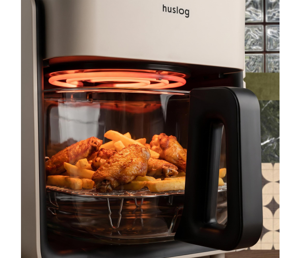 Huslog Air Fryer CrystalSteam szklany beżowy  4,2L - 1596764 - zdjęcie 11